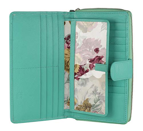 Mou Meraki Big Fat RFID Blocking Leather Organizer Checkbook Wallets For Women - Clutch