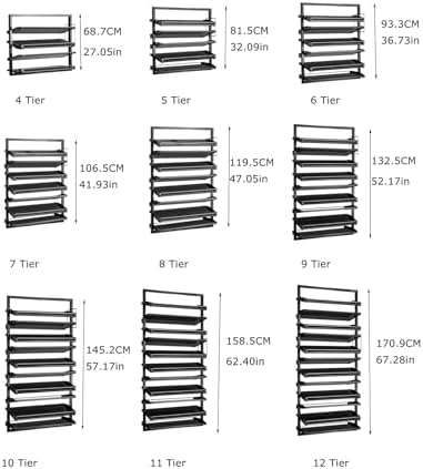 Store Display Rack Wall Mounted Storage Rack Convenience Store Automatic Rack Space Saving Assembled Display,Pull-Out Shoe Rack Organizer for Closet Shoe Cabinet, Retractable Metal Stackable