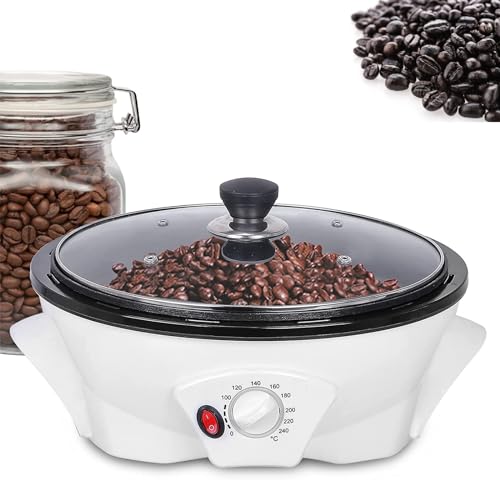 PLABNK Tostatrice elettrica per caffè, Regolabile da 0 a 240°, Facile da Usare, Adatta per tostare Noci, Arachidi, Castagne e fagiolini,Natural