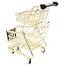 Tubayia Mini carrello per la spesa in metallo, per bambini, giochi di ruolo, decorazione per la casa e l'ufficio (oro)