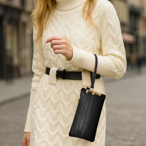 Wallet for Men Women,Compact Wallet with Zipper Coin Purse Mini Pouch Change Pocket Organizer for Cards Cash,Black-12