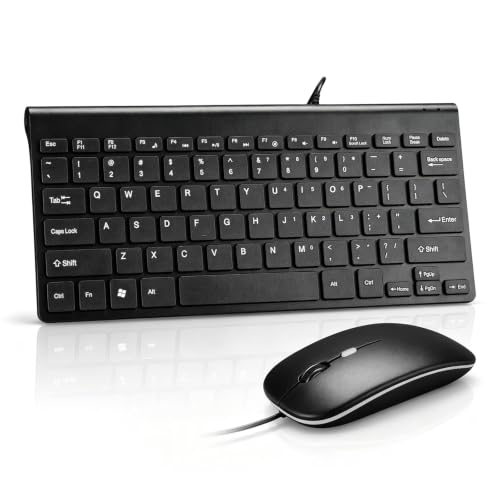 Combo teclado y mouse con cable para computadora portátil y PC con diseño ultrafino 2