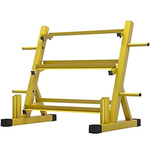 Dumbbell Rack Fitness 3 Tier Dumbbell Weight Rack Heavy Duty Multifunctional Weight Stand for Home Gym Suitable for Storage of Dumbbell, Weight Plates, and Curl Bar