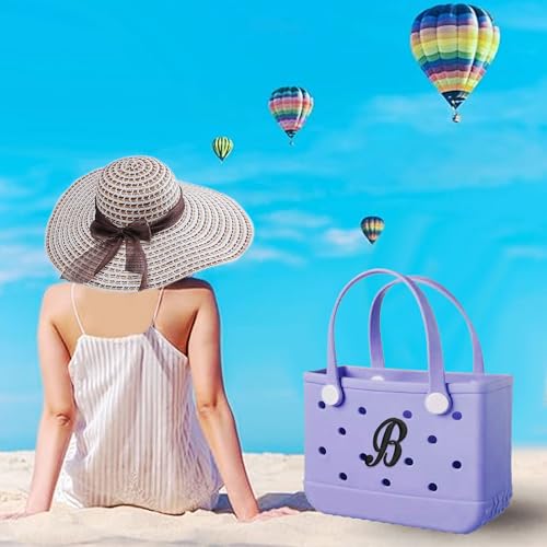 Fannoday Letter Charms, Black Shoe Single Letter DIY Decoration Charms for Bogg Bag, Alphabet Accessories for Beach Bag with Boys and Girls Women Teens Adults Party Gift Favors3