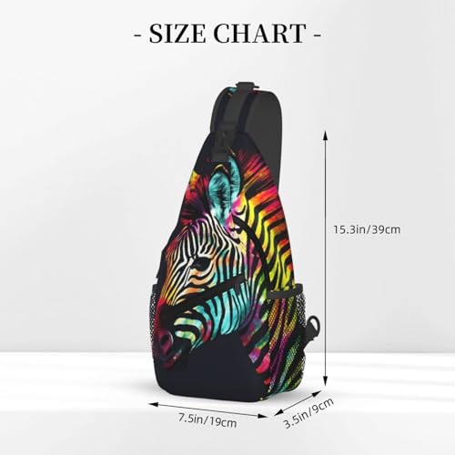 Bolso de pecho cruzado para hombre colorido arcoíris miniatura 3