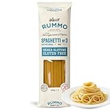 Spaghetti Rummo Nº3, Pasta Italiana, Pasta alimenticia con harina de arroz integral y maíz, Sin gluten, Puede contener trazas de soja y altramuces, 1 Paquete de 400 gr