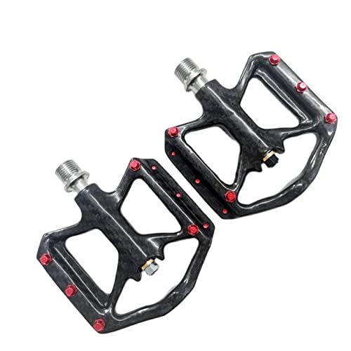 Bicycle Pedal Lightweight Carbon Fiber Platform Three Bearing Fit For Mtb Bicycle Cycling Pedals Titanium Axle Modified Parts #TOP4