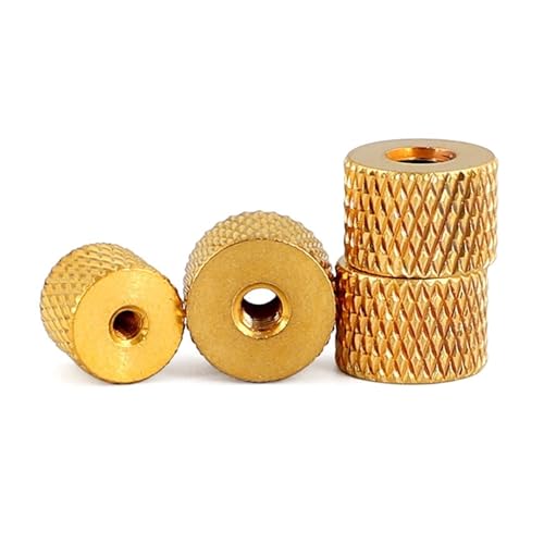 Tuercas moleteadas, perilla de sujeción, latón, 10 piezas M2-M4, latón macizo, cobre, ajuste, tuerca moleteada, tuerca de mariposa(M3x10x7)