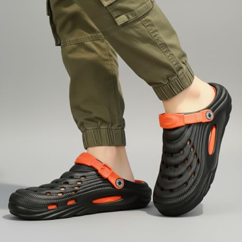 Image of Inklenzo Men's Sandals Clogs Mules for Men & Boys - CreamComfortable, Extra Soft, Lightweight, Non-Slip, Waterproof, Adjustable Back Strap, Stylish, Classic, Casual, Everyday Mules