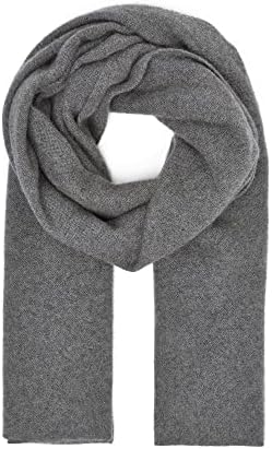 Style Republic Women’s Knitted Scarf, 100% Pure Cashmere, Beautiful European Design (Grey)