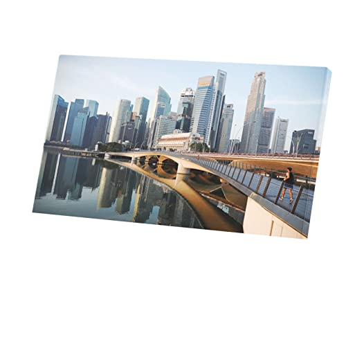 Tableau Singapour pour habiller un grand mur de salon