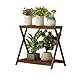LLKJ Fleur étagère en Bois Massif intérieur Multi-Couches et extérieure Balcon Shelf Décoration Jardin Salon Échelle Fleurs Pot Rack personnalité (Color : Brown, Size : 63cm)