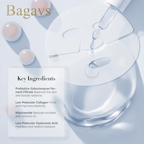 Bio Collagen Face Mask Overnight Hydrating Mask for Skin Care, Pore Minimizing, Anti-Aging, Pack of 4 - Image 4