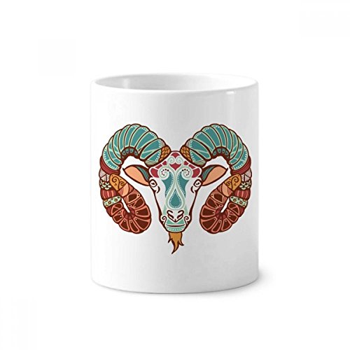 Tasse blanche Bélier pour stylo et brosse à dents dans votre salle de bain