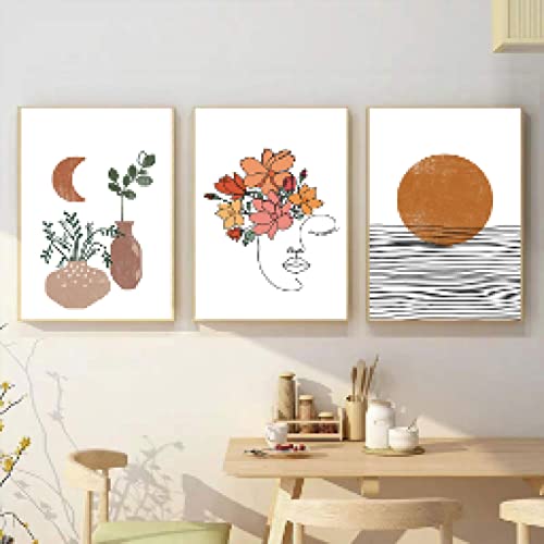 Art Imprimer Lune Botanique : décoration murale abstraite 80x100cm