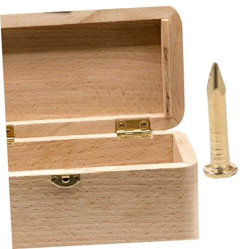 OSALADI 100 clavos de cobre con cabeza redonda para colgar cuadros y fijar muebles proyectos bricolaje miniatura 4