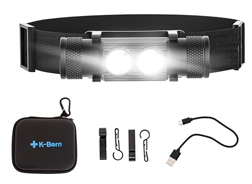 Linterna frontal recargable que elimina la falta de luz con batería de 2600 mAh