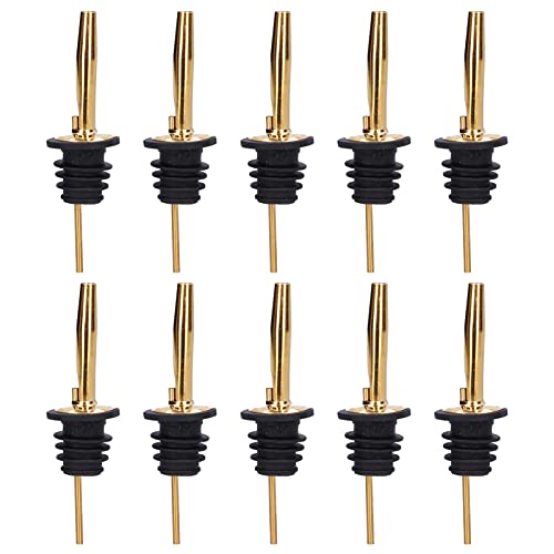 10 peças de dosadores de licor, dosador de garrafa de vinho de aço inoxidável, bico de óleo de oliva