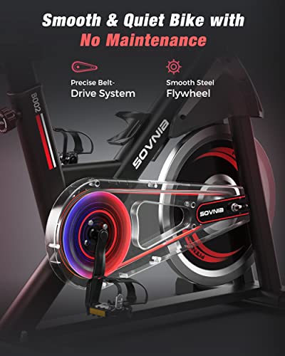 Sovnia Exercise Bike-Stationary Indoor Cycling Bike For Home 270 Lbs Weight Capacity, Comfortable Seat Cushion And Ipad Holder #TOP1