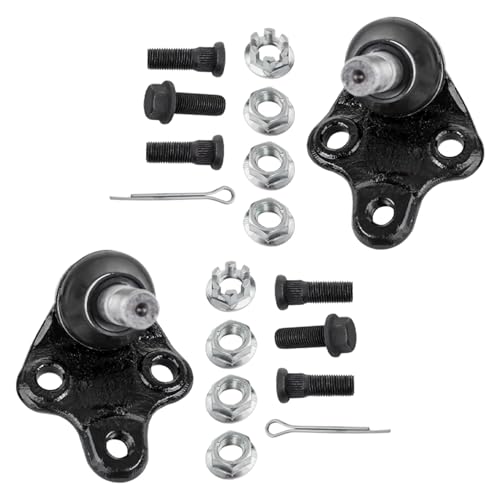 Image of Detroit Axle - 6pc Front End Control Arms Kit for 2003-2008 Toyota Corolla 2 Lower Control Arms 2 Lower Ball Joints 2 Inner Tie Rod End Links 2004 2005 2006 2007 Replacement