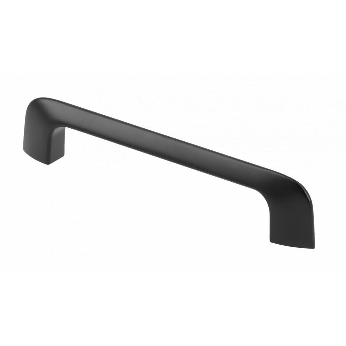BRESKO 1-20 Stk Möbelgriffe Küchengriffe Griffe Stangengriffe Schrankgriffe Relinggriff Bügelgriff Schubladengriff Türgriff Milano (20, Schwarz matt, Bohrabstand: 128 mm)