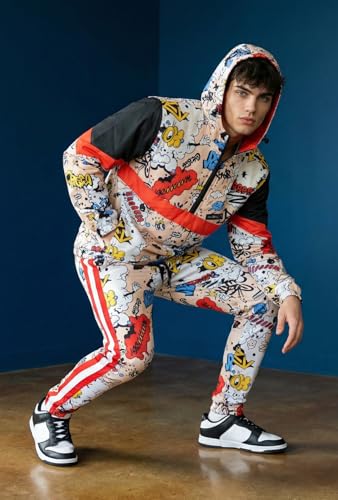 Image of Screenshotbrand Lightweight Hooded Water Resistant Windbreaker - Zip-up Fashion Map Print Rain Jacket