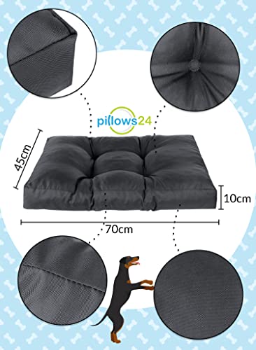 Pillows24 Hundebett in 3 Größen M, L und XL erhältlich, 10 cm hoch, Hundematte ideal für kleine, mittlere und große Hunde, waschbares Hundekissen, 100% Oxfort-Polyester, leicht zu reinigen