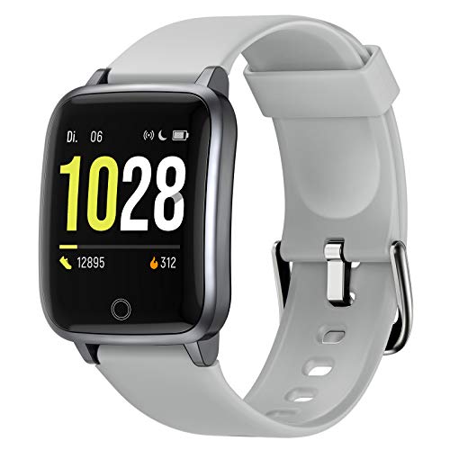 Smartwatch, Fitness Tracker Armbanduhr mit Schlafmonitor, Heart Rate Monitor, IP68 Wassedicht Smart Watch mit Pedometer Stoppuhr, Activity