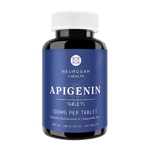 Neurogan Apigenin 200MG Per Serving | Nightime and Sleep Supplement* - Bioavailable Plant (Chamomile) Extract Bioflavonoids | 100MG Per Tablet - 60 Servings