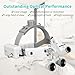 Binocular Headband Loupes with Light 3.5X Magnifying Optical Glasses, Adjustable Silver Helmet, 5W LED Head Light Lamp, 420 mm Working Distance