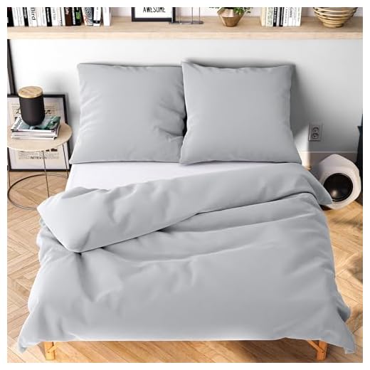 BEDSURE Bettwäsche 155x220 3teilig Bettbezug - Bettwäsche-Sets 155 x 220 Mikrofaser mit 2 Kissenbezüge 80x80 cm, ÖKO-TEX Bettwäsche Set Muster Grau Zweige für Einzelbett mit Reißverschluss 5 Wolkenfeld Bettwäsche 155x220 hell grau - kuschlig weich & bügelfrei - 1x Bettbezug + 1x Kissenbezug 80x80