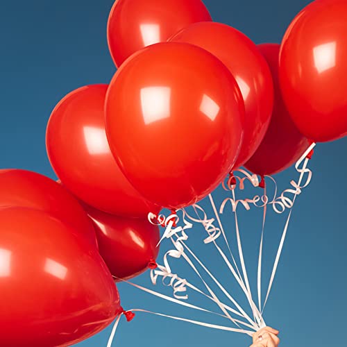 Image of Voircoloria 105pcs Red Balloons 12inch Party Latex Balloons for Valentine's Day Birthday Christmas Baby Shower Wedding Anniversary Party Decorations