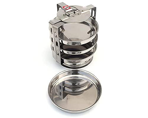 Image of BLeaf Stainless Steel-4 Plates Premium Thatte Idli Stand | Dhokla Maker (4 Plate, 4 Idli)