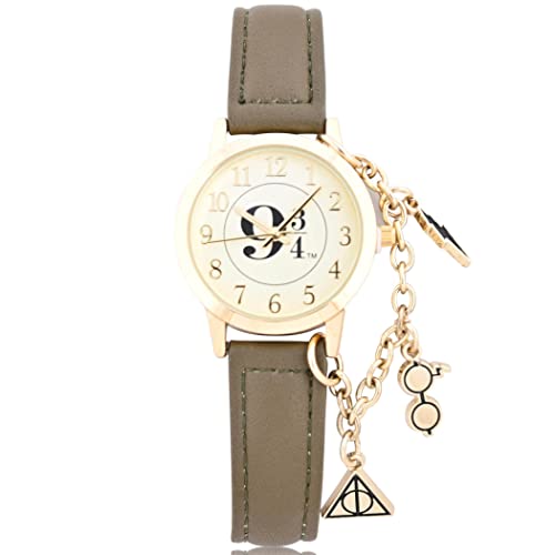 Harry Potter Montre Bracelet 9 3/4 avec 3 Breloques analogiques