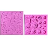 Molde Silicona Engranaje Molde Fondant Rueda Molde Chocolate Engranajes Moldes Engranajes Steampunk Molde Silicona Hornear 2 Piezas, Utilizado Hacer Chocolate, Postre, DecoracióN Pasteles Y Regalos