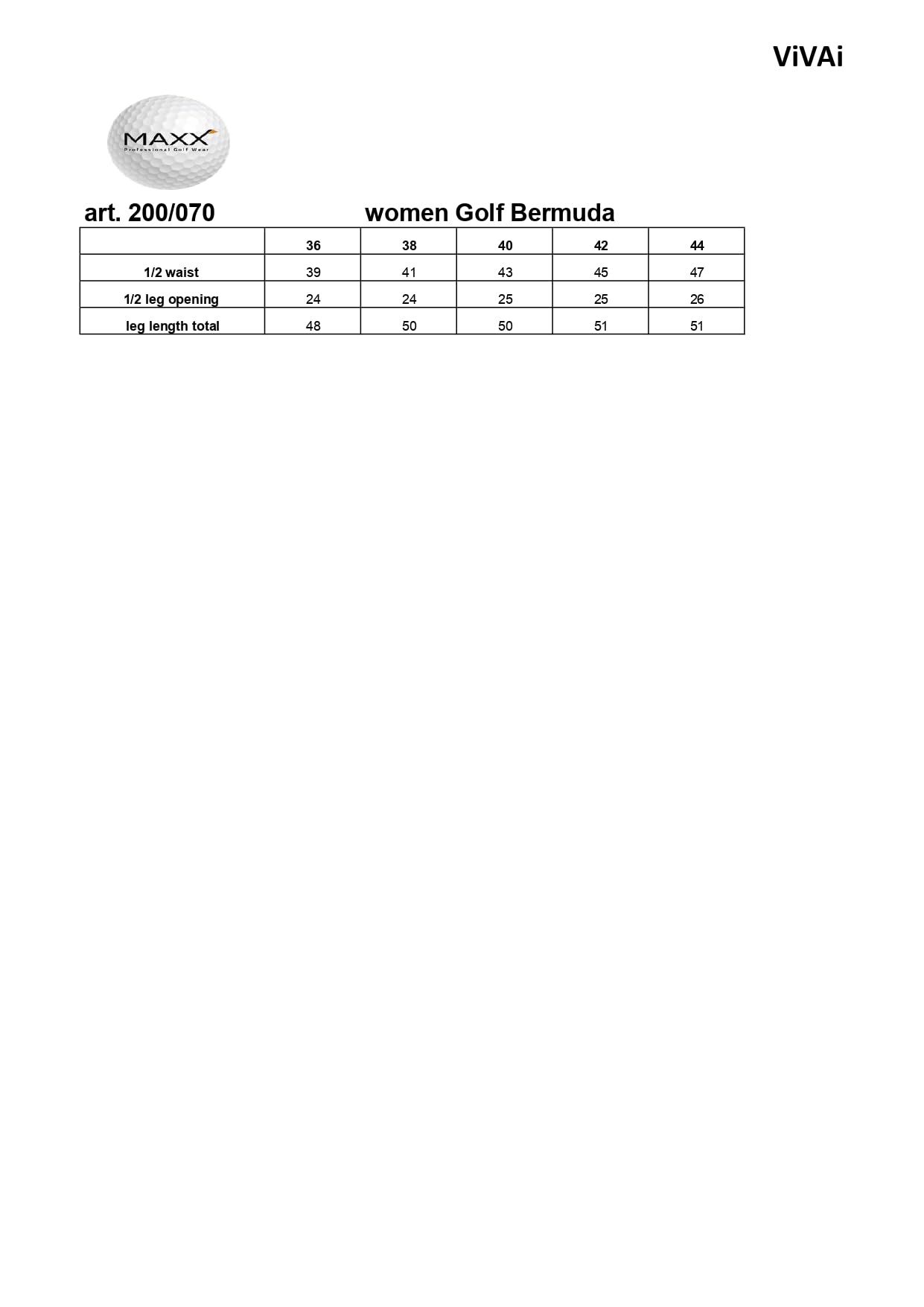 MAXX Golf Bermuda Damen, gerade Form, Golfbermuda Damen