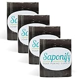 Saponify - 4Lb Charcoal Melt and Pour Soap Base, Pure Skin-Cleansing Activated Charcoal Soap Base, E