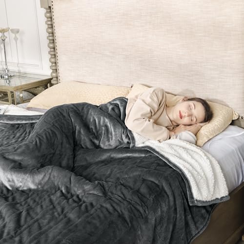 Sunvivi Heated Blanket King Size, Electric Throw Dual Control, 5 Years Warranty, 10