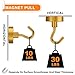 MIKEDE N52 Magnetic Hooks Heavy Duty 30LB+ Strong Magnets with Hook for Cruise Cabin Neodymium Extra Strength Industrial Hooks for Hanging Magnetic Hanger for Grill (Yellow 4 Pack)