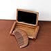 RICHINNA Pocket Mirror with Comb,Wooden Folding Mirror and Comb Set, Vintage Portable Travel Mirror with Hair Comb, Small Handheld Makeup Mirror for Purse,Hairstyling Tool,Unique Gift for Women