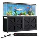 knoworld 125-150 Gallon Fish Tank Stand with Power Outlet, 3500LBS Heavy Duty Aquarium Stand with Storage Cabinet for Canister Filter...