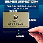 SaiTech IT RFID Cards, 5 Pack One Card Protects Entire Wallet Purse For Men & Women, NFC Contactless Bank Debit Credit Card Protector ID ATM Guard Card – Golden - Image 3