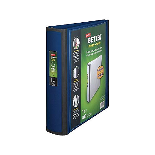 Staples 648825 1 1/2-Inch 3-Ring Better Binder Blue (13400)