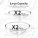 LAMU 4 Pack Lazy Susan Organizer, Clear Lazy Susan Turntable for Cabinet, Refrigerator, Table Top, Kitchen, Bathroom, Pantry Organizers and Storage, 2 Sizes Included 12in, 10.6in