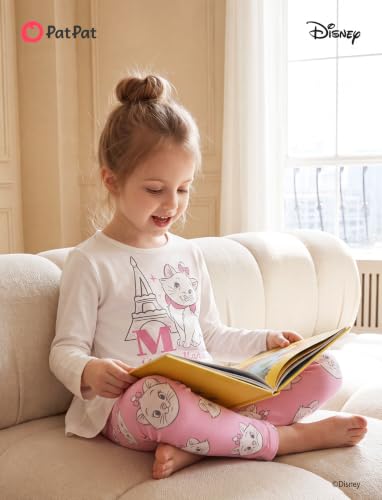 Image of Disney Toddler Girls Clothes Long Sleeve Shirt Leggings 2pcs Outfits Set