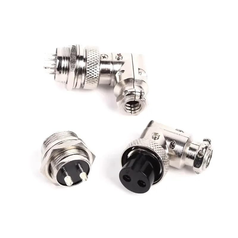 Conector de aviación GX16 codo 6 pines macho y hembra miniatura 7