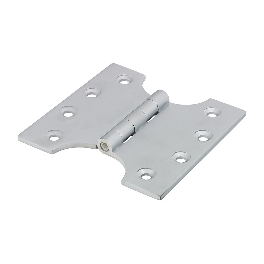 Timco Parliament Brass Hinges Satin Chrome102 X 100 from B&Q