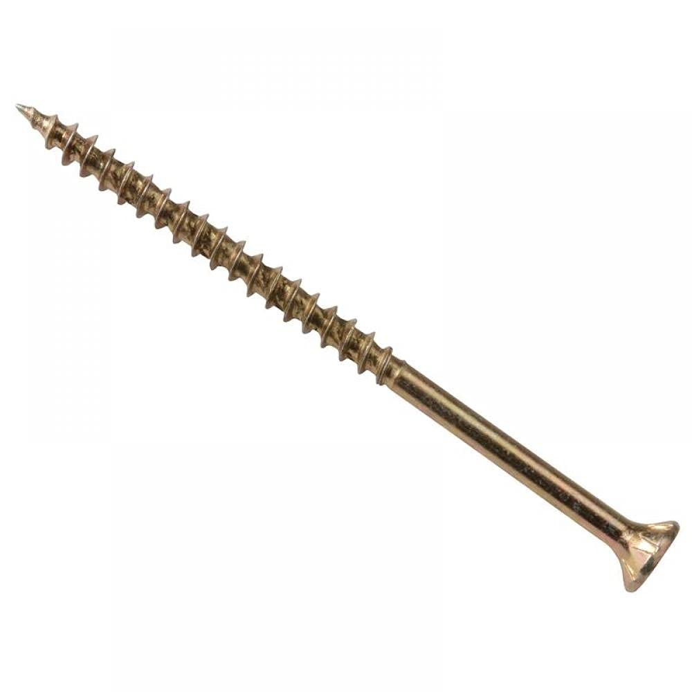 ForgefixForgeFast Elite Low-Torque Woodscrews | 5.0 x 100mm | Zinc Yellow Passivated | Box 100