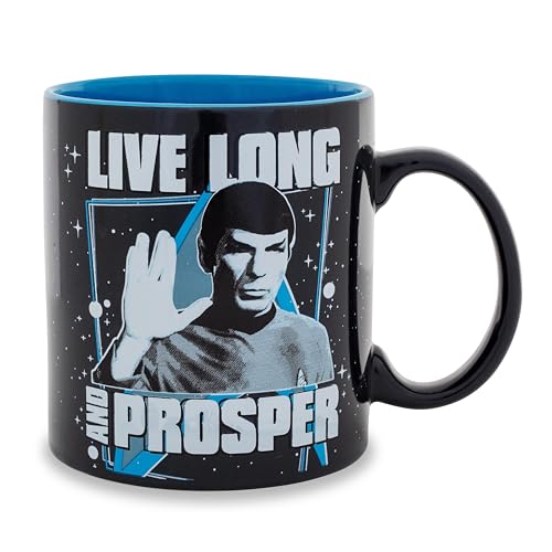 Taza cerámica Star Trek Spock 20 onzas negra miniatura 1
