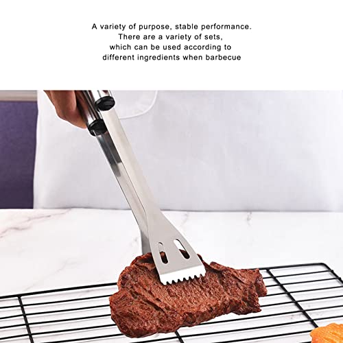 Edelstahl-Grillwerkzeug, poliert, Glatte Oberfläche, 3-teiliges Edelstahl-Grillwerkzeug-Set, Design mit langem Griff, rostfrei, für BBQ-Grillwerkzeug-Set – Bild 4
